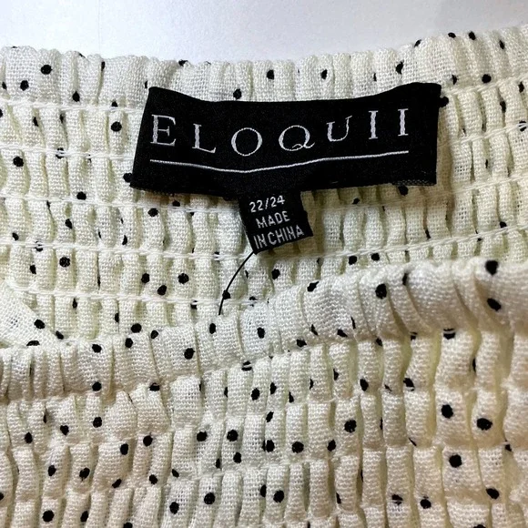 Eloquii 22/24W NWT Polka Dot Ruffle Mini Dress - Picture 5 of 8